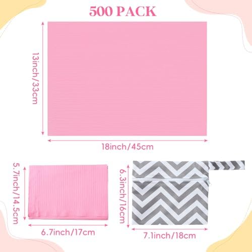 Vercraft pink 2-ply changing pad liners laid flat
