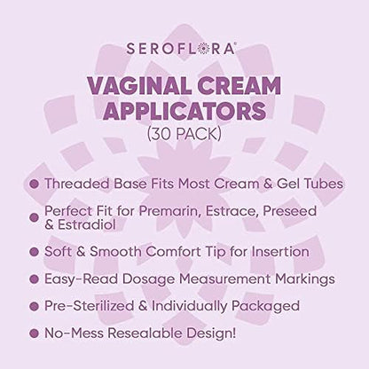 Sterilized medical grade vaginal cream applicators made in USA.