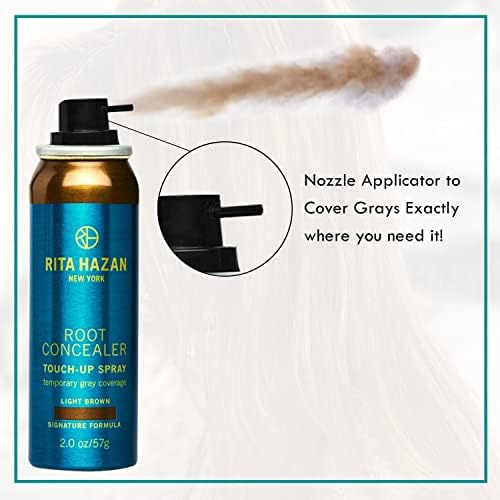 Side angle view of the water resistant Rita Hazan temporary hair color concealer.