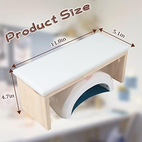 White microfiber leather manicure arm rest for nail art
