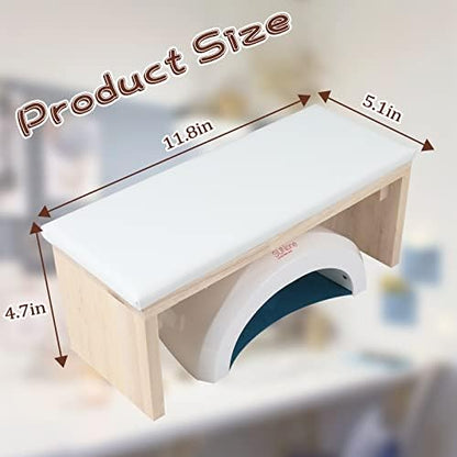 White microfiber leather manicure arm rest for nail art