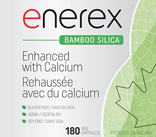 Back of Enerex Bamboo Silica bottle showing ingredients