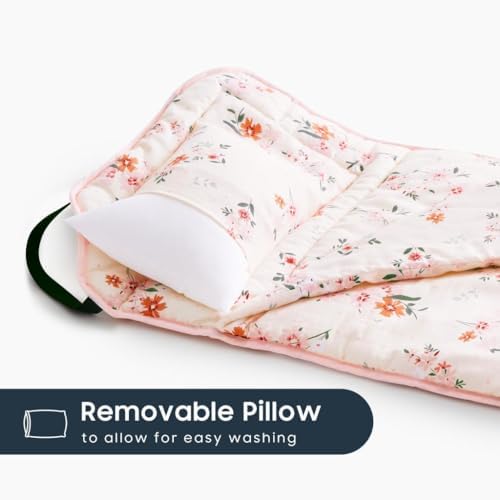 Wake In Cloud child bedding roll displaying the detachable pillow insert setup