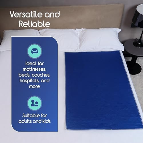 Close up view of the quilted texture and dry touch top layer on the Inspire incontinence bed pad.
