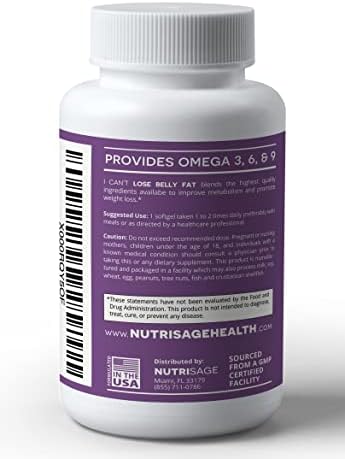 NutriSage cold pressed flaxseed oil 200 softgels packaging showing supplement facts list