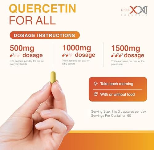 Genex Formulas Quercetin non-GMO certification details on packaging