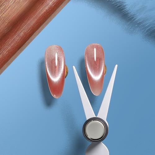 Demonstration of French manicure effect using magnet