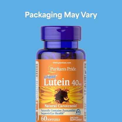 Puritan's Pride Lutein softgels nutritional supplement bottle