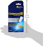 Detailed view of the Compound W Freeze Off kit components for home use.