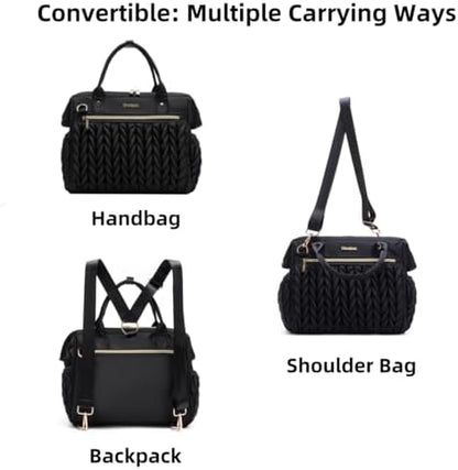 Side profile of BHAFEM mini diaper bag for mothers