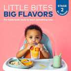 Stage 2 baby food texture inside a bowl