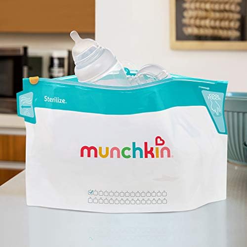 Munchkin sterilizer bag with usage tracking checkbox grid