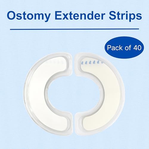 Pack of forty pieces elastic barrier strips for extended ostomy pouch wear time