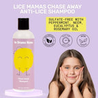 Lice Mamas Chase Away Shampoo natural ingredient label closeup