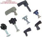 Heavy duty airline compliant metal dog crate fasteners showing rust resistant finish details.
