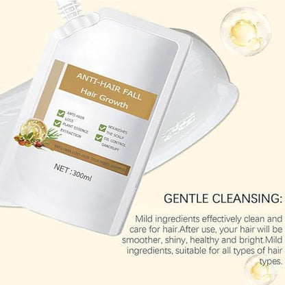 Authentic USA imported Remimpi hair loss shampoo on a clean bathroom shelf setup