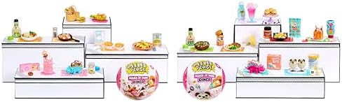 Finished resin replica desserts displayed on the included miniature plastic tables