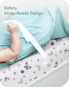 TotChill 2 Pack Changing Pad Cover showcasing watercolor butterfly motif