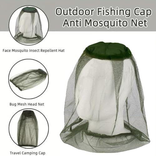 Person wearing Venterior mosquito hat for outdoor fishing