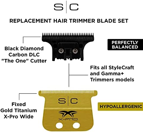 Side profile of professional StyleCraft replacement trimmer blade