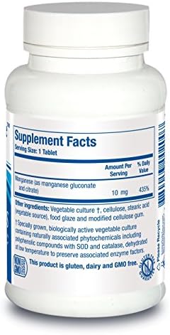 Biotics Research Mn Zyme manganese supplement bottle