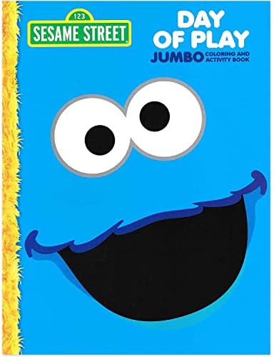 Open page view of the Bendon Sesame Street activity book displaying uncoated paper coloring scenes.