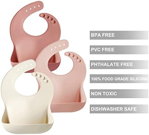 PandaEar soft silicone bibs for easy cleaning