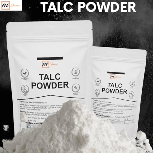 Texture of fine Mganna natural talc powder for makeup