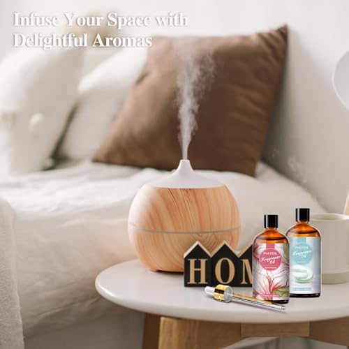 Tropical coconut and vanilla essential oil for home diffusers.