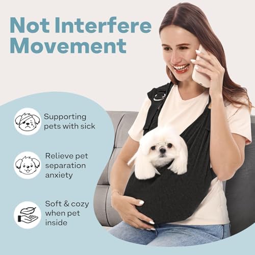 Anti anxiety cat sling carrier chest model showing inner safety clip