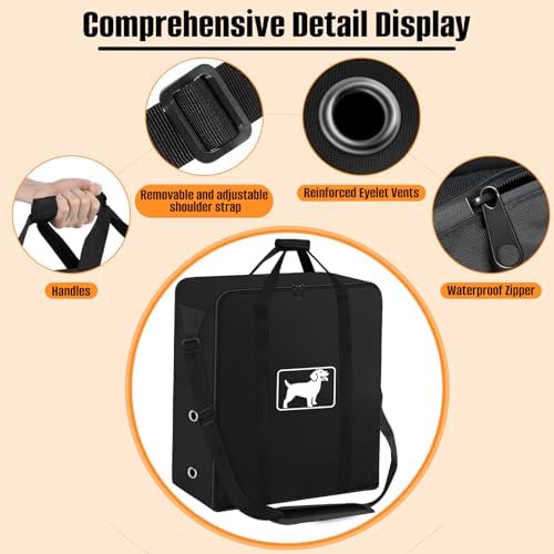 Durable tear resistant dog enclosure storage pack with U shaped double zipper