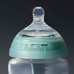 Detailed shot of the anti colic valve mechanism on the silicone base