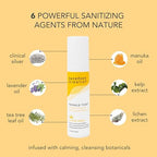 Hypoallergenic foot deodorant spray for bacteria and fungus elimination
