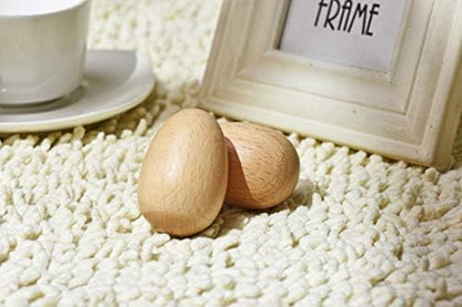 MGTECH authentic imported wooden rattle percussion set showing accurate egg size proportions