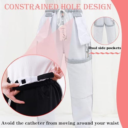 AUSTYLCO cotton catheter bag holder trousers for post-surgery recovery.