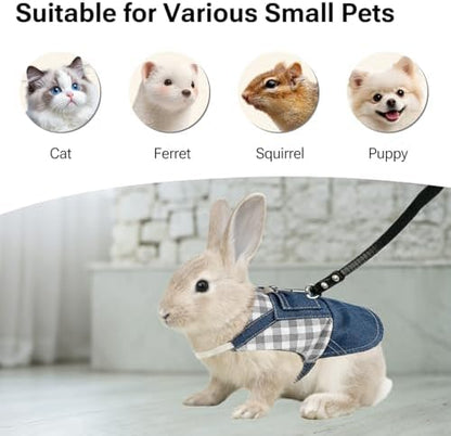 FurryShell pure cotton pet harness vest side view detailing the premium leather walking leash.