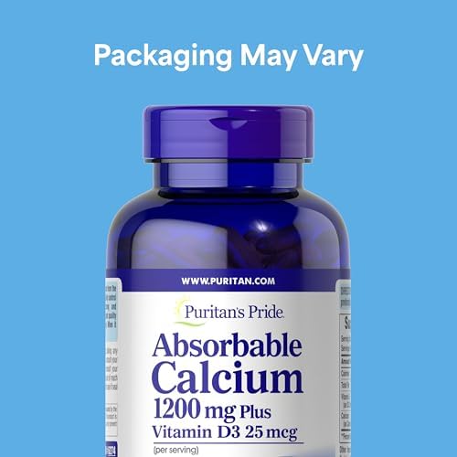 Puritan's Pride Absorbable Calcium 200 softgels packaging