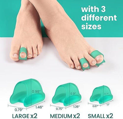 Welnove medical grade silicone toe splints for claw and crooked toe relief.