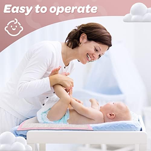 Buyockss 100 pack diaper mats folded and stacked