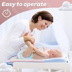 Buyockss 100 pack diaper mats folded and stacked