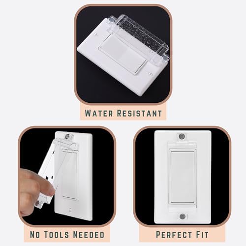 Child proof magnetic light switch guard installed on wall plate