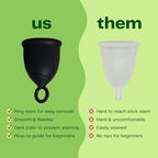 Viv For Your V reusable period cup packaging and product display