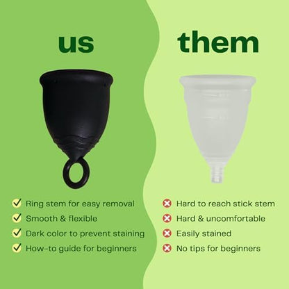 Viv For Your V reusable period cup packaging and product display