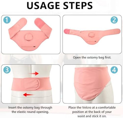 Discreet ostomy bag concealer belt for active daily use