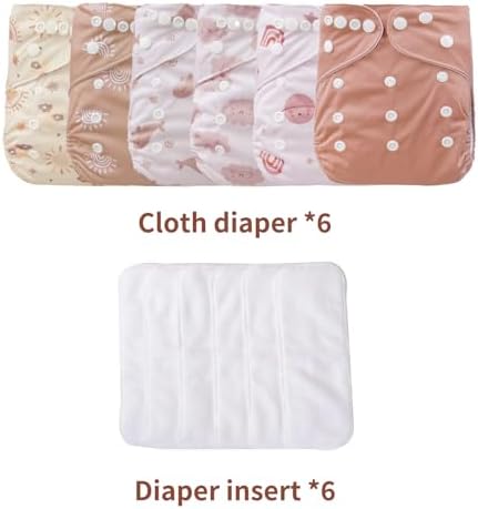 CoolaPeach baby cloth diapers paired with white microfiber inserts