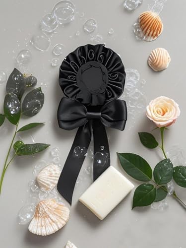 Product packaging display of the one pack adjustable silk satin hair wrap for women night routine.