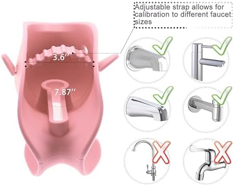 Kilomon toddler faucet sleeve installed in a bathroom setting demonstrating universal fit