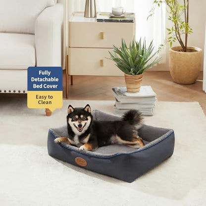 Tidore Orthopedic Dog Bed Medium Size Dog, Durable Egg Crate Foam Sofa Dog Bed with Washable Removable Cover, Waterproof Lining, Pet Beds for Medium Dogs, Navy - Image 3