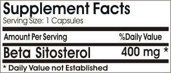 Beta Sitosterol 400mg ~ 180 Capsules - No Additives ~ Naturetition Supplements - Image 2