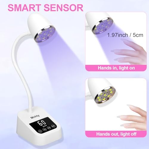 Authentic USA imported smart sensor manicure lamp displaying the three timing options on the digital interface.